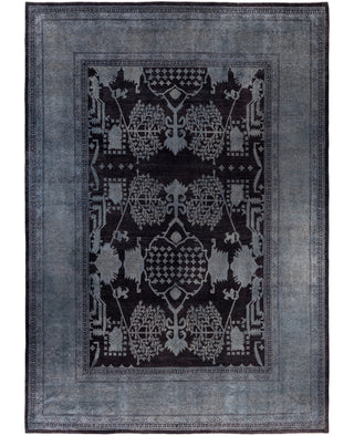 Contemporary Overdyed Wool Hand Knotted Black Area Rug 10' 5" x 14' 8"