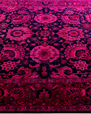 Contemporary Hand-Knotted Overdyed Pink Area Rug 6' 1" x 8' 8"