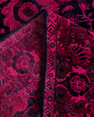 Contemporary Hand-Knotted Overdyed Pink Area Rug 6' 1" x 8' 8"