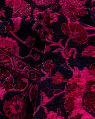 Contemporary Hand-Knotted Overdyed Pink Area Rug 6' 1" x 8' 8"