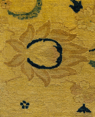 Contemporary Overdyed Wool Hand Knotted Gold Area Rug 5' 10" x 8' 10"