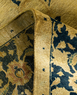 Contemporary Overdyed Wool Hand Knotted Gold Area Rug 5' 10" x 8' 10"
