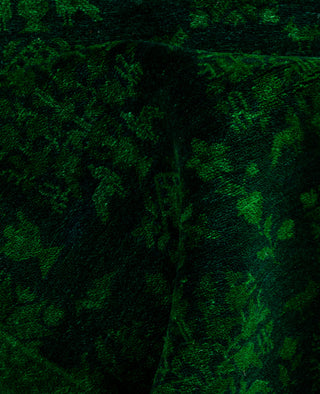 Contemporary Overdyed Wool Hand Knotted Green Area Rug 4' 1" x 12' 1"