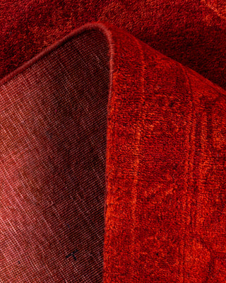 Contemporary Hand-Knotted Overdyed Orange Runner 3' 0" x 24' 5"