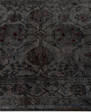Contemporary Overdyed Wool Hand Knotted Gray Runner 3' 0" x 11' 10"