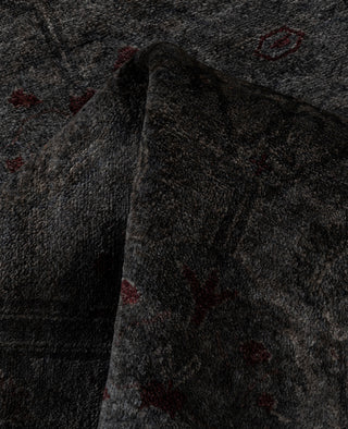 Contemporary Overdyed Wool Hand Knotted Gray Runner 3' 0" x 11' 10"