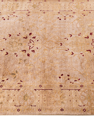 Overdyed One-of-a-Kind Wool Beige Runner 3' 0" x 14' 1"