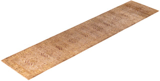 Overdyed One-of-a-Kind Wool Beige Runner 3' 0" x 14' 1"