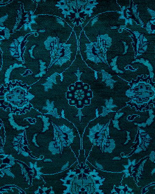 Overdyed Hand-Knotted Blue Runner 2' 6" x 12' 2"