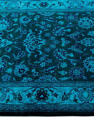 Overdyed Hand-Knotted Blue Runner 2' 6" x 12' 2"