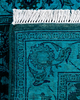 Overdyed Hand-Knotted Blue Runner 2' 6" x 12' 2"