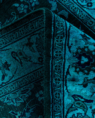 Overdyed Hand-Knotted Blue Runner 2' 6" x 12' 2"