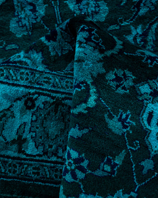 Overdyed Hand-Knotted Blue Runner 2' 6" x 12' 2"