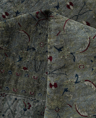 Overdyed One-of-a-Kind Wool Gray Area Rug 8' 3" x 10' 1"
