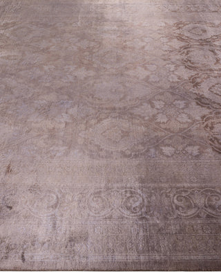 Overdyed Hand-Knotted Wool Modern-Contemporary Gray Area Rug 8' 0" x 10' 1"