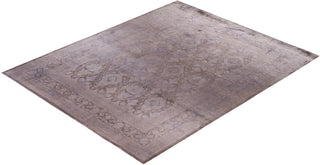 Overdyed Hand-Knotted Wool Modern-Contemporary Gray Area Rug 8' 0" x 10' 1"