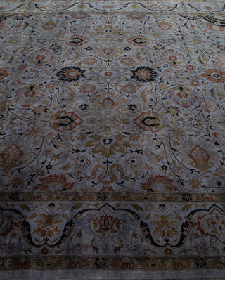 Contemporary Hand-Knotted Overdyed Gray Area Rug 8' 1" x 10' 8"