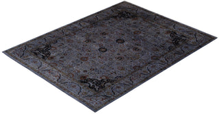 Contemporary Hand-Knotted Overdyed Gray Area Rug 8' 1" x 10' 8"