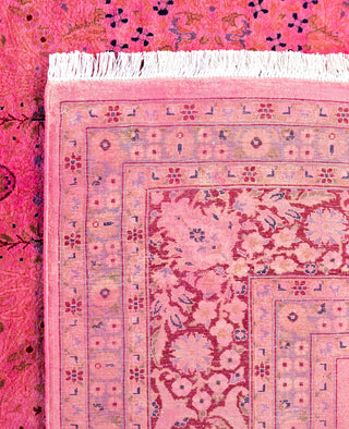 Overdyed One-of-a-Kind Wool Pink Area Rug 8' 1" x 15' 8"