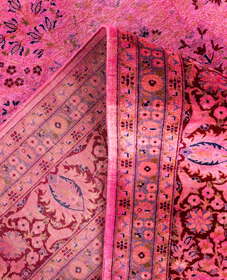 Overdyed One-of-a-Kind Wool Pink Area Rug 8' 1" x 15' 8"