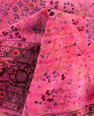 Overdyed One-of-a-Kind Wool Pink Area Rug 8' 1" x 15' 8"