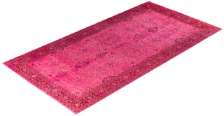 Overdyed One-of-a-Kind Wool Pink Area Rug 8' 1" x 15' 8"