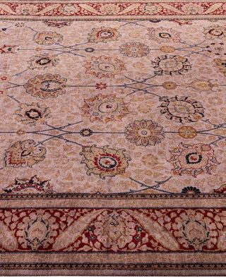 Overdyed Hand-Knotted Wool Modern-Contemporary Beige Area Rug 6' 2" x 9' 1"