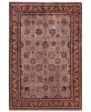 Overdyed Hand-Knotted Wool Modern-Contemporary Beige Area Rug 6' 2" x 9' 1"
