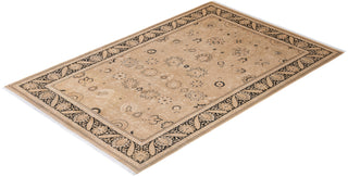 Traditional Hand Knotted Beige Area Rug 6' 3" x 9' 5"