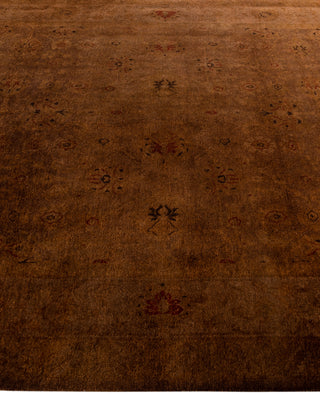 Contemporary Overdyed Wool Hand Knotted Brown Area Rug 6' 1" x 8' 10"