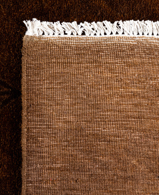 Contemporary Overdyed Wool Hand Knotted Brown Area Rug 6' 1" x 8' 10"