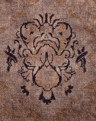 Contemporary Hand Knotted Overdyed Brown Area Rug 3' 2" x 5' 4"