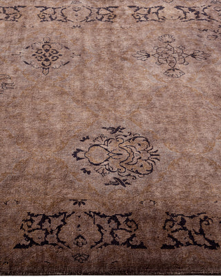 Contemporary Hand Knotted Overdyed Brown Area Rug 3' 2" x 5' 4"