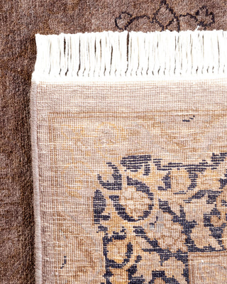Contemporary Hand Knotted Overdyed Brown Area Rug 3' 2" x 5' 4"