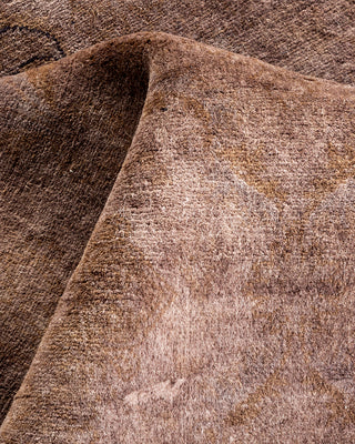 Contemporary Hand Knotted Overdyed Brown Area Rug 3' 2" x 5' 4"