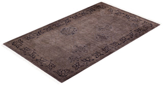 Contemporary Hand Knotted Overdyed Brown Area Rug 3' 2" x 5' 4"