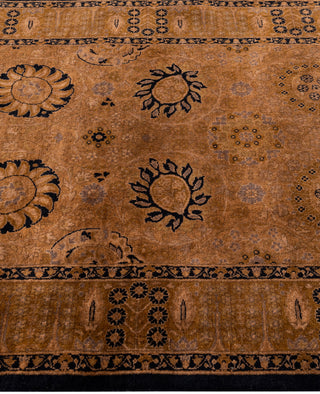 Overdyed One-of-a-Kind Wool Brown Runner 3' 2" x 16' 7"