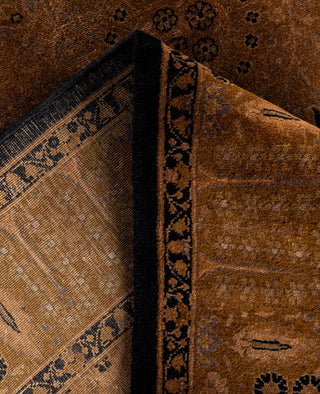 Overdyed One-of-a-Kind Wool Brown Runner 3' 2" x 16' 7"