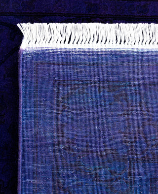 Contemporary Overdyed Wool Hand Knotted Purple Runner 3' 1" x 10' 7"