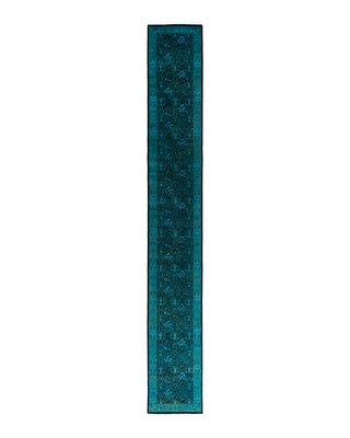 Fine Vibrance, One-of-a-Kind Hand-Knotted Runner Rug  - Black, 2' 6" x 17' 10"