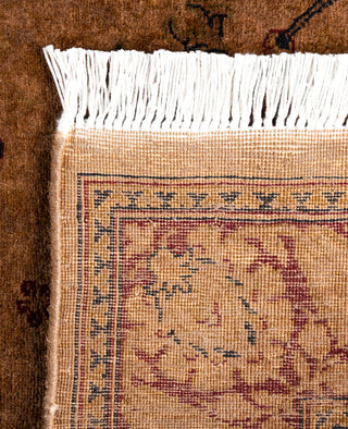 Contemporary Overdyed Wool Hand Knotted Brown Runner 2' 8" x 8' 10"