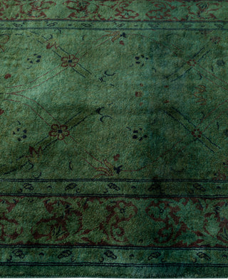 Fine Vibrance, One-of-a-Kind Hand-Knotted Area Rug  - Green, 2' 8" x 11' 9"