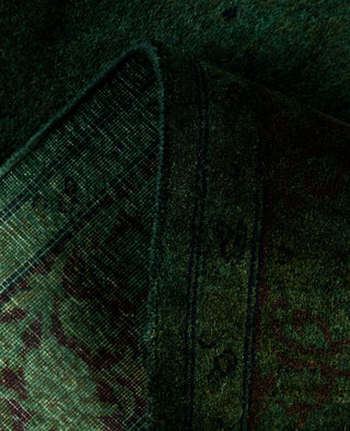 Fine Vibrance, One-of-a-Kind Hand-Knotted Area Rug  - Green, 2' 8" x 11' 9"
