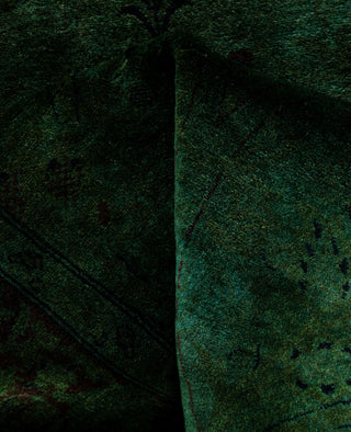 Fine Vibrance, One-of-a-Kind Hand-Knotted Area Rug  - Green, 2' 8" x 11' 9"