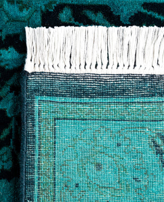Contemporary Overdyed Wool Hand Knotted Black Runner 2' 8" x 18' 1"