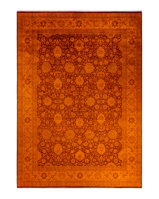 Contemporary Fine Vibrance Orange Wool Area Rug 8' 10" x 12' 4"