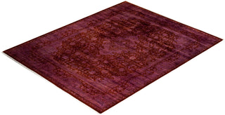 Contemporary Fine Vibrance Brown Wool Area Rug - 8' 3" x 10' 2"