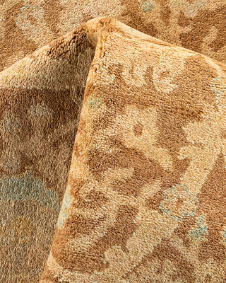 Traditional Hand Knotted Brown Area Rug 9' 0" x 11' 10"