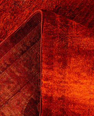 Contemporary Overdyed Wool Hand Knotted Orange Area Rug 8' 2" x 9' 10"