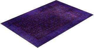Overdyed One-of-a-Kind Wool Purple Area Rug 12' 0" x 17' 9"